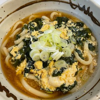 すぐできる⭐かきたまワカメうどん